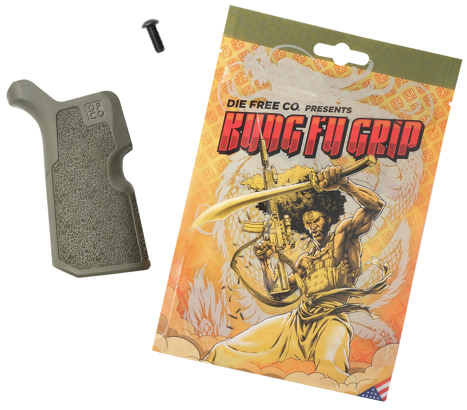 Die Free Kung Fu Grip AR Rifle Grip Olive Drab