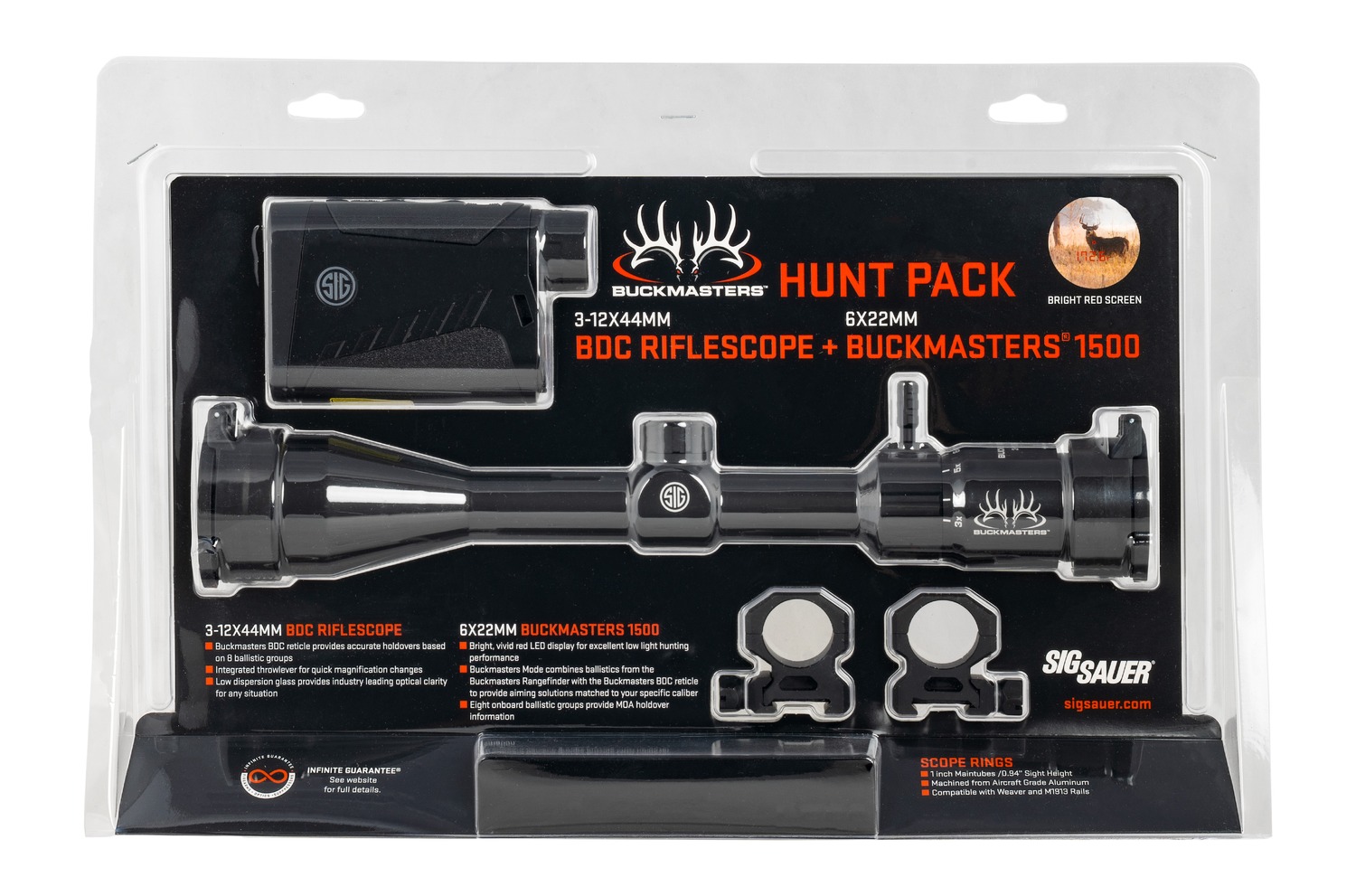 Sig Sauer Buckmaster 3-9x40 Scope with RF & RNG Kit