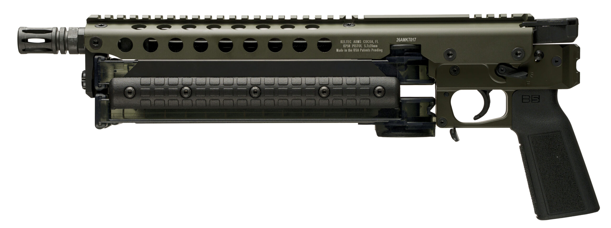 KelTec KP50 5.7x28mm Semi-Auto Handgun, 9.6" Barrel, 50rd
