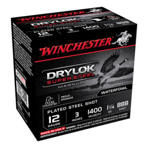 Winchester Super-X Drylok Steel 12GA BBB Shotgun Shells