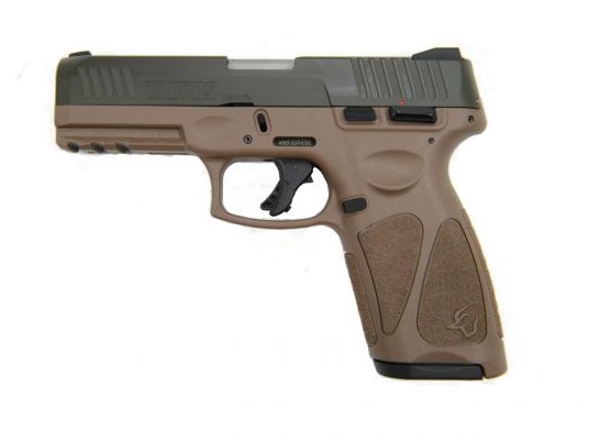 Taurus G3 9mm Semi-Auto Pistol, OD Green/Brown