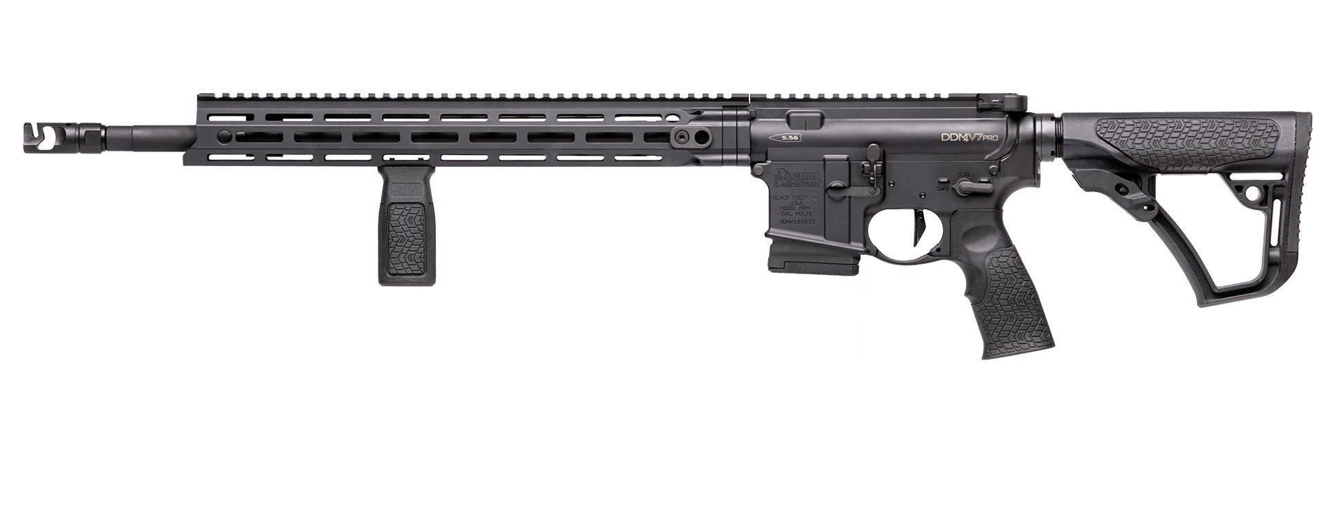 Daniel Defense 0212816541055 DDM4 V7 Pro *CA Compliant 5.56x45mm NATO 18″ 10+1 Black Hard Coat Anodized 6 Position w/SoftTouch Overmolding Stock - No Credit Card Fees - Low, flat rate shipping