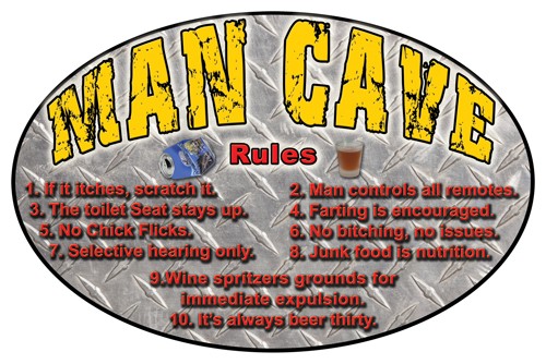Rivers Edge Products Man Cave Tin Sign - Rivers Edge Products