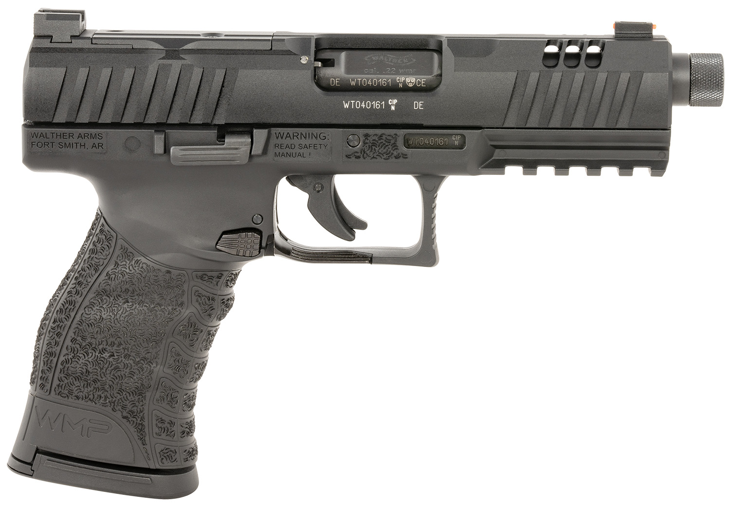 Walther WMP 22 WMR 4.9" Optic Ready Pistol, 15-Rd