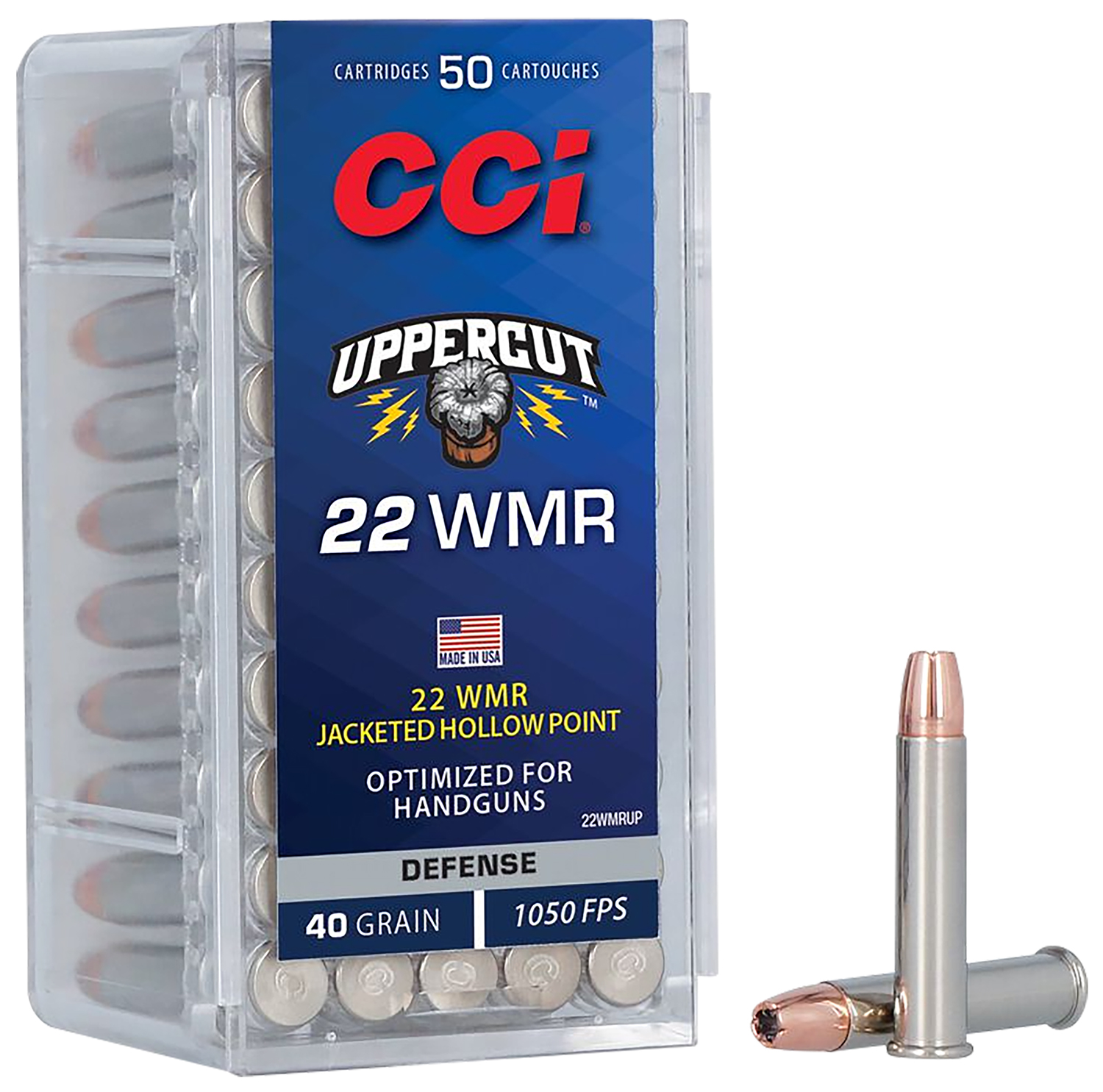 Cci .22 WMR 40gr JACKETED HOLLOW POINT Brass – 50rd