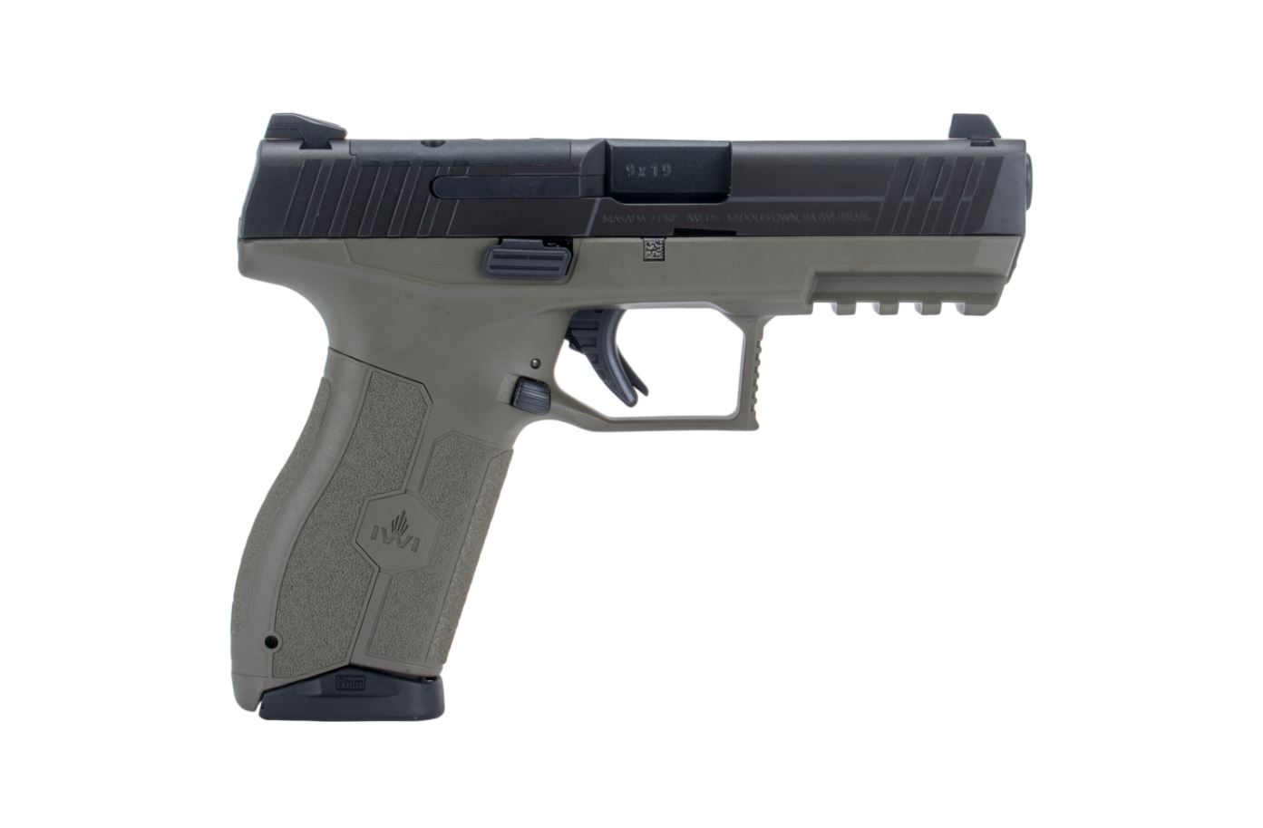 IWI – ISRAEL WEAPON INDUSTRIES MASADA OR 9MM POLY 4″ ODG 10+1 - No Credit Card Fees - Low, flat rate shipping