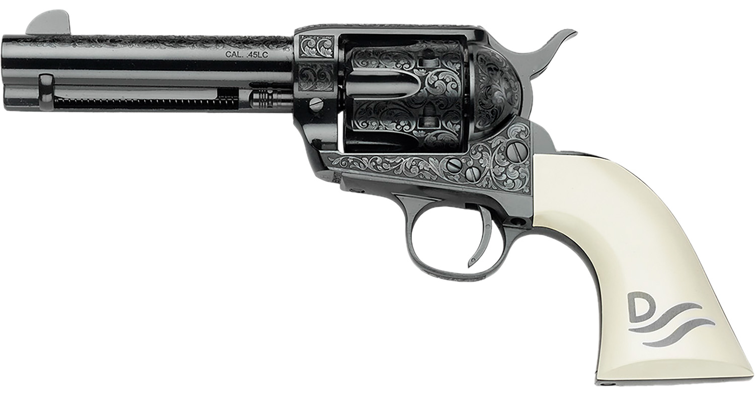 Pietta GW45RR434NMUI Great Western II Red River 45 Colt (Long Colt) 4.75″ Ultra Ivory Engraved Grip - No Credit Card Fees - Low, flat rate shipping