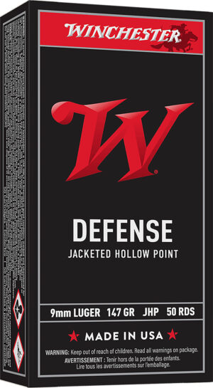Winchester USA 9mm Luger 147gr JHP Ammo - 50 Rounds