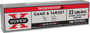 Winchester Super X 22LR Ammo 40gr Copper Plated Round Nose