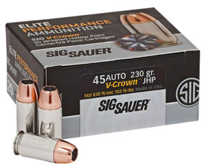 Sig Sauer .45 ACP 230gr V-Crown Hollow Point Ammo