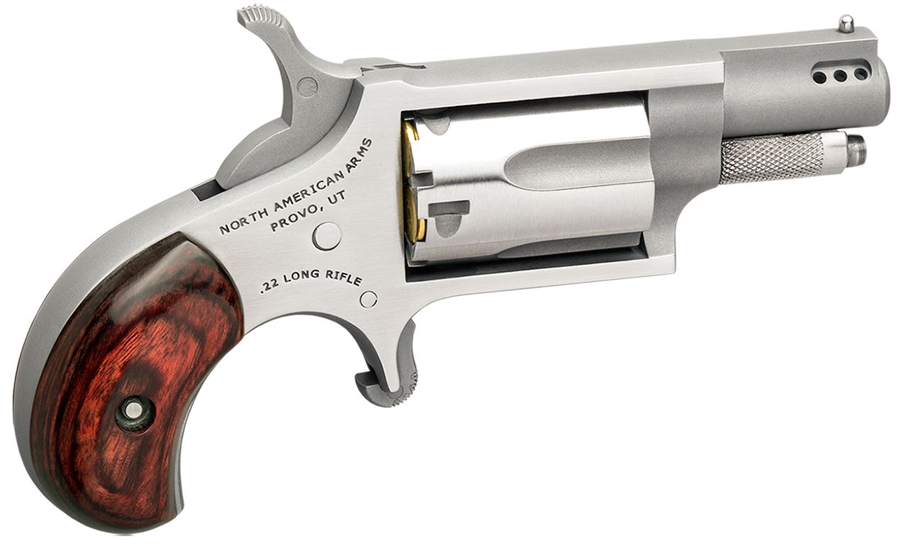 NORTH AMERICAN ARMS MINI 22LR REV 1-1/8″ SS PORTED - No Credit Card Fees - Low, flat rate shipping