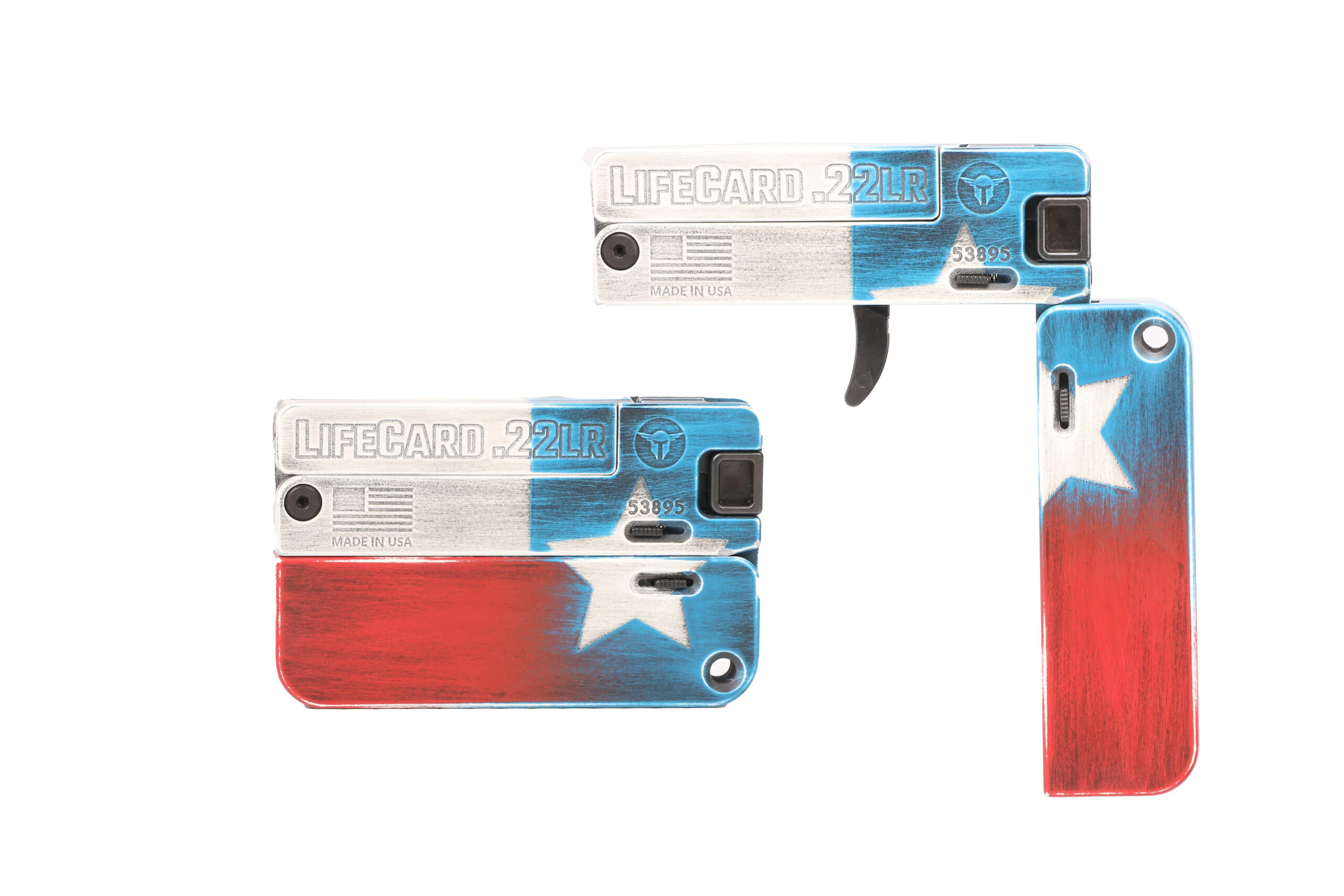 Trailblazer Firearms LifeCard .22LR Texas Flag Pistol