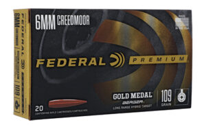 Federal Gold Medal 6mm Creedmoor 109GR Rifle Ammo