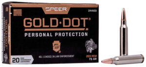 Speer Gold Dot 223 Rem 75gr Soft Point Ammo - 20 Rounds