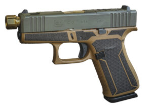 Glock 43X MOS 9mm Pistol with Gold Threaded Barrel