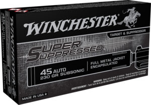 Winchester Super Suppressed .45 ACP Ammo 230gr FMJ