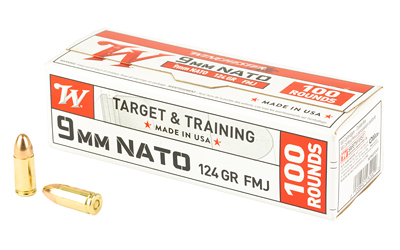 Winchester 9mm Luger 124gr FMJ – 100rd