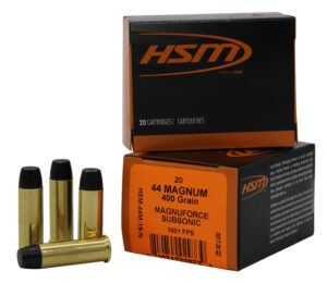 HSM .44 Magnum 400gr HCLFN Handgun Ammunition - 20 Rounds
