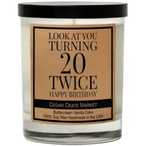 Cedar Crate Candle "Turning 20" - 9oz Buttercream Vanilla