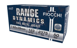 Fiocchi 7.62x39mm FMJ 123gr Rifle Ammo - 50 Rounds