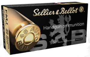 Sellier & Bellot .45 ACP 230gr FMJ Ammo - 50 Rounds