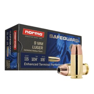 NORMA Safeguard 9mm 115gr Handgun Ammo - 50 Rounds