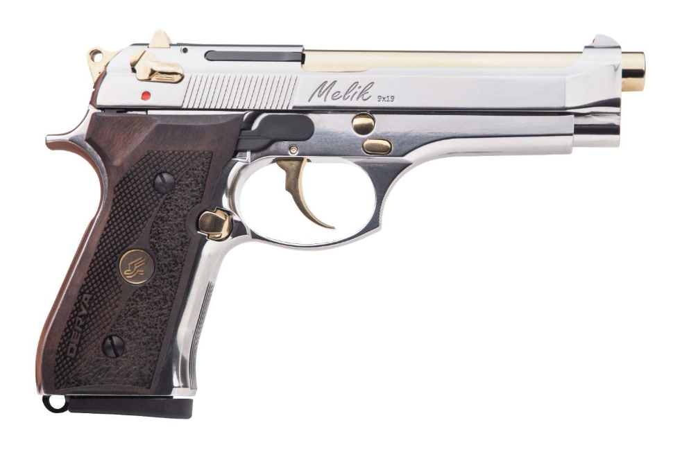 DERYA ARMS MK9 9mm Pistol - Gold Finish, 17+1 Capacity