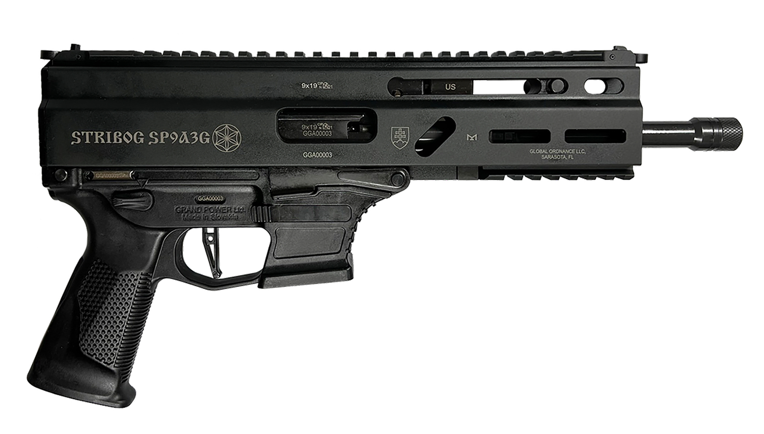 Grand Power Stribog SP9A3G 9mm Semi-Auto Rifle, 16" Barrel