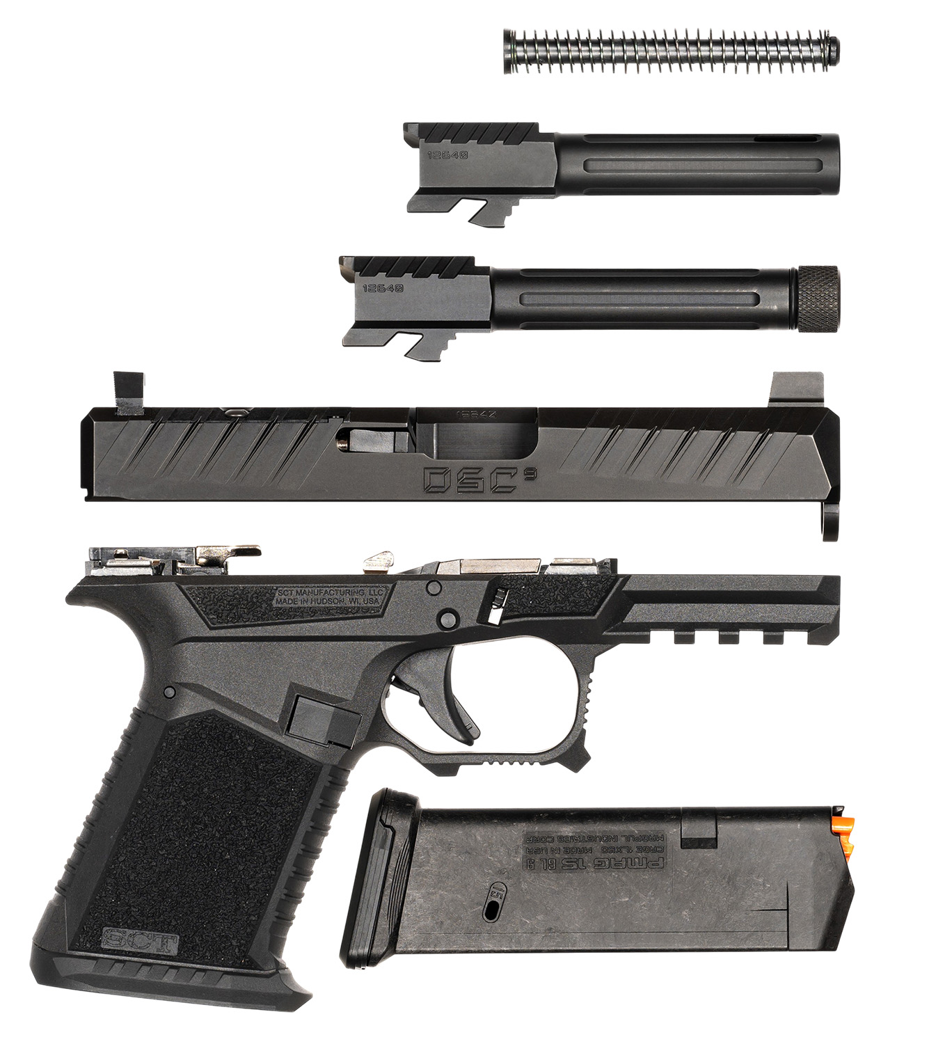 SCT Manufacturing DSC9 9mm Handgun, 4" Barrel, 15+1