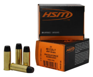 HSM .45 Colt Subsonic 400gr Hard Cast Ammo - 20 Box