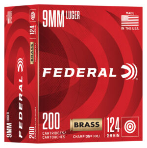 Federal Champion 9mm Luger 124gr FMJ Ammo - 200 Rounds