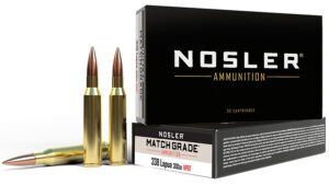 Nosler 338 Lapua Magnum 300gr Match Grade Ammo - 20 Rounds