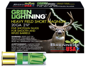Brenneke Green Lightning 20 Gauge 2.75" Slug - 5 Rounds