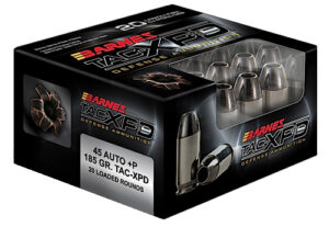 Barnes TAC-XPD 45 ACP +P Defense Ammo 185gr - 20 Rounds