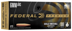 Federal Gold Medal 6mm ARC 108gr Ammunition - 20 Rounds