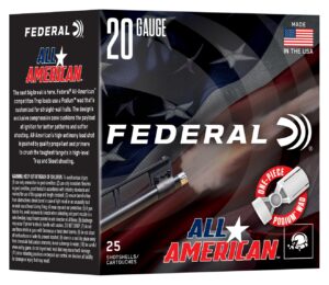 Federal All American 20 Gauge Shotgun Shells - 25 Box