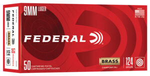 Federal 9mm Luger 124gr FMJ Champion Ammo 50ct