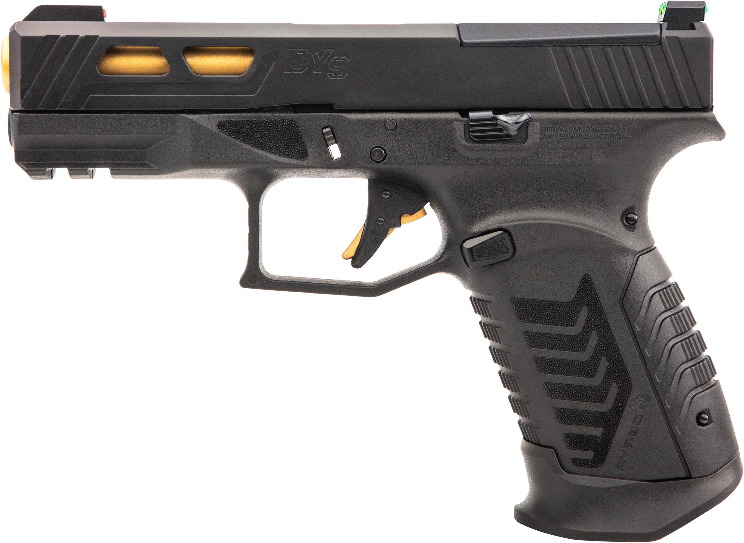 Derya DY9 9mm Gold Semi-Auto Pistol - 10+1 Capacity