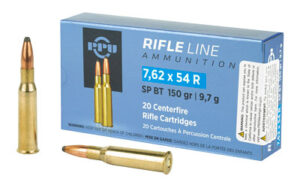 PPU 7.62x54R SP 150GR Rifle Ammo