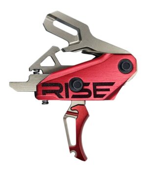RISE Armament REV 535 AR Trigger - Silver/Red