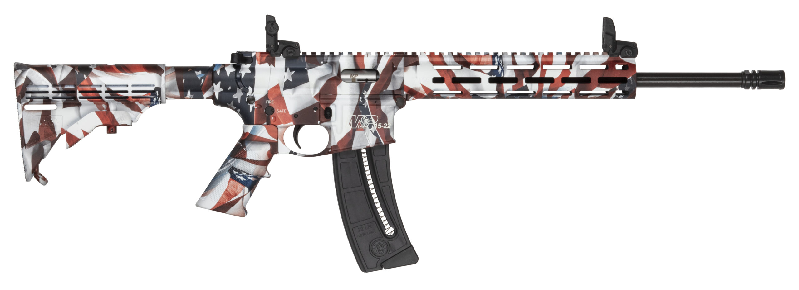 M&P 15-22 Sport Flag Finish .22 LR 25rd Magazine(1) 16.5″ Threaded Barrel M-LOK Handguard Folding Sights - No Credit Card Fees - Low, flat rate shipping