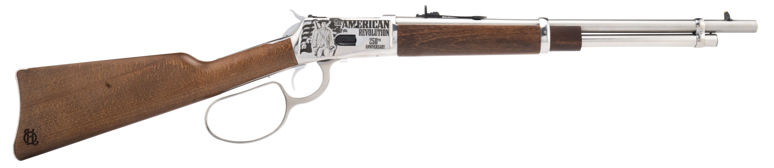Heritage R92 American Revolution Rifle 45 Colt 18 in. Polished Stainless/Engraved 8 rd - No Credit Card Fees - Low, flat rate shipping
