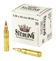 Global Ordnance M193 5.56 NATO 55Gr FMJ Ammo - 30 Rounds