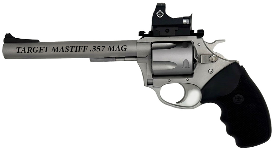 Charter Arms Target Mastiff Handgun .357 Mag 5rd Magazine 6″ Barrel Stainless with Optic - No Credit Card Fees - Low, flat rate shipping