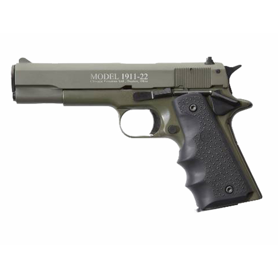 Chiappa 1911-22 22LR Pistol with OD Green Hogue Grips