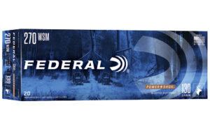 Federal PowerShok .270 WSM 130GR Soft Point Ammo 20 Rds