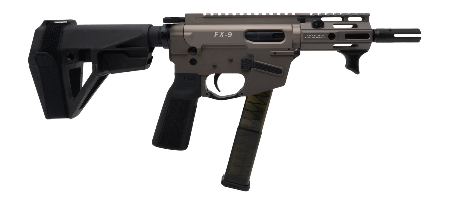 FREEDOM ORDNANCE FX9P4E-FDE 9MM 4″ SBA5 BRACE - No Credit Card Fees - Low, flat rate shipping