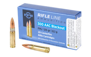 PPU .300 AAC Blackout 125GR FMJ Rifle Ammo - 20 Rounds