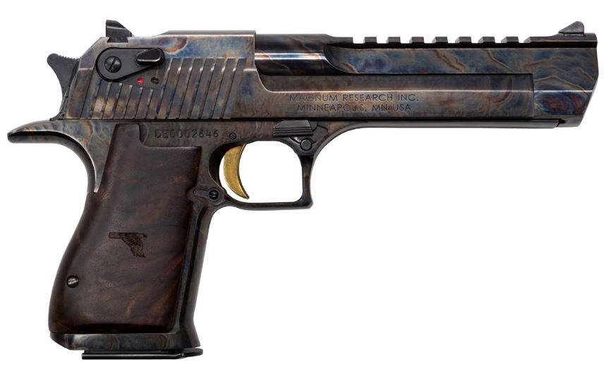 MAG RESEARCH DESERT EAGLE HGA 50 AE 6″ BBL CASE HARDENED WALNUT AND RUBBER GRIPS 7/RD MAG - No Credit Card Fees - Low, flat rate shipping