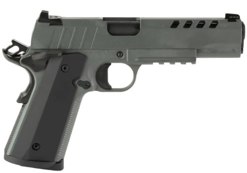 Tisas 1911 Night Stalker Handgun 45 ACP 8rd Magazines (2) 5″ Barrel Grey with Black Grips - No Credit Card Fees - Free Shipping